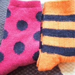 ニット素材ソックス２足セット　レディース大人