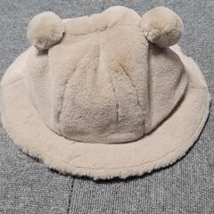 【試着のみ！美品！】モコモコくま帽子(50cm)＆くまキルティングサロペット(100)・doudoubear 【定価4500円】の画像
