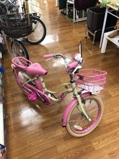【ダイワサイクル】ピンクカラーの18インチ 子供用自転車お売りします！