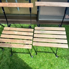 IKEA TÄRNÖ テルノー テーブル＆チェア2脚 屋外用　ブラック