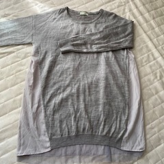 【F】グレーカットソー／earth music&ecology