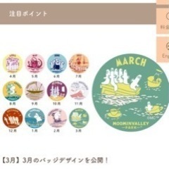 【再値下げ！未開封・非売品】ムーミン　缶バッジ・ムーミンバレーパークの画像