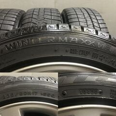 【DUNLOP WINTER MAXX WM03 205/50R17】スタッドレス【VOLVO 純正ホイール 17インチ 4本 7J5HPCD108+52.5】20年製 バリ溝 V50等　(VTN866)クレジットカード QRコード決済可能の画像