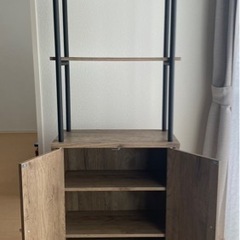 組み立て済み【HIROBIRO】アイアンウッドストレージラック IWSR-480の画像