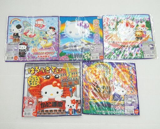 ハローキティ ご当地タオル 65枚 まとめて 20×20cm 都道府県 観光 お土産 プチタオル ハンドタオル ハンカチ サンリオ 札