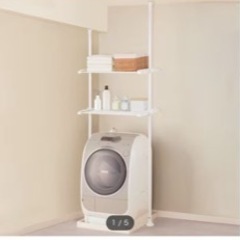 洗濯機ラック 収納ラック 突っ張り棒式