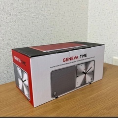 GENEVA TIME (ブラウン) ワイアレス充電機能付きクロック スピーカーの画像