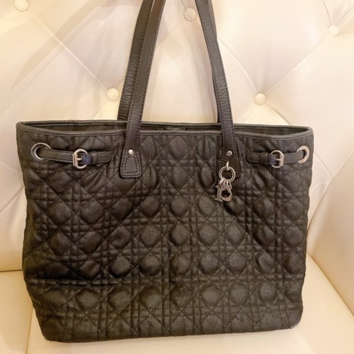 クリスチャン・ディオール　Dior パナレア　カナージュ　トートバッグ　黒　高級　ブランド　3481