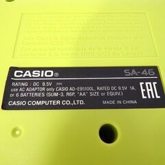 新札幌発 カシオCASIO ミニ電子キーボード SA-46　32鍵盤　電子ピアノ/NO2049の画像
