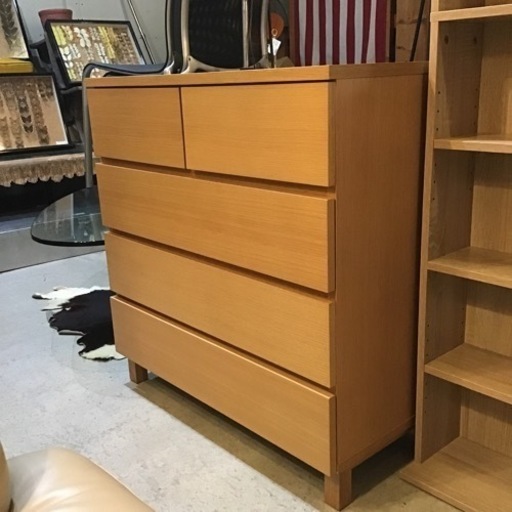 無印良品 MUJI オーク材 ４段 チェスト タンス
