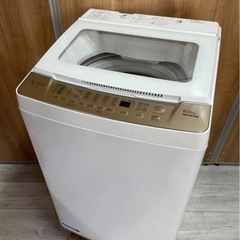 【中古】YAMADASELECT(ヤマダセレクト) YWMTV80G1 洗濯機 8kg ゴールド インバーター搭載　2020年製🟡🟥