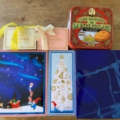 クッキー缶　箱　空箱　クリスマスデザイン
