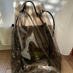 【美品】クリア　バッグ　トートバッグ　ショルダーバッグ　ナイロン...
