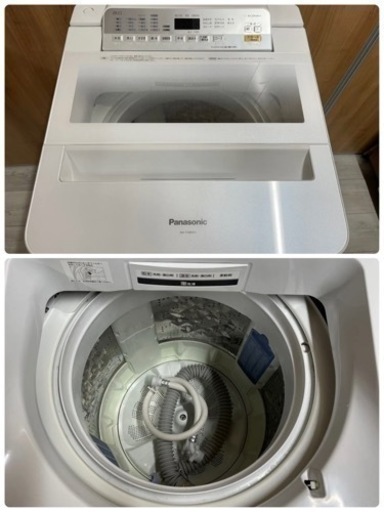 【中古】洗濯機 パナソニック NA-FA80H5-W 8.0kg 2017年製??
