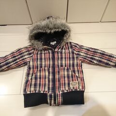 キッズ服　男の子 サイズ１１０長袖ジャンパー１点（ストライプ柄）の画像