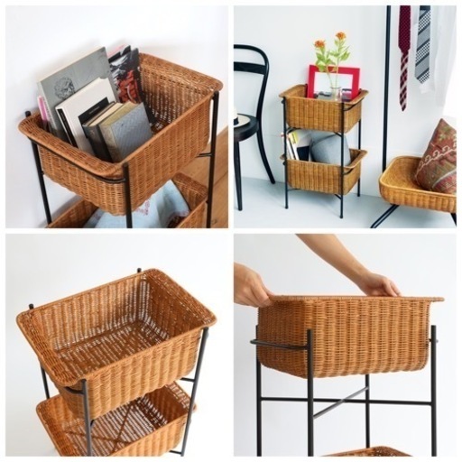 【家具】IDEE　ワラビー　バスケットスタンド　ブラック　ラック　棚　リサイクルショップ　ケイラック朝霞田島店　GM895