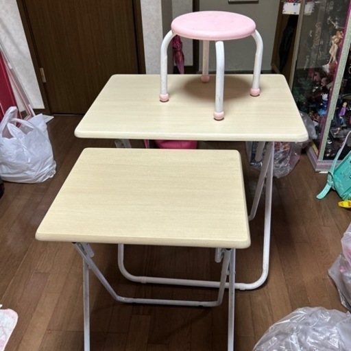 折りたたみテーブル　イス