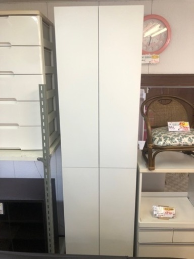 【リサイクルサービス八光】幅231㎝　ホワイト　扉付き収納棚