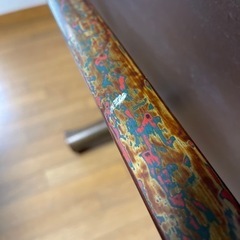中古ローテーブル茶系カラー柄ありの画像