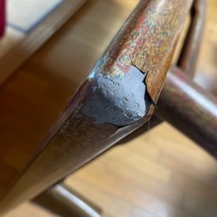 中古ローテーブル茶系カラー柄ありの画像