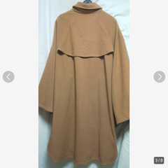 ★複数割★新品★ステンカラーケープコート(ブラウン、M)の画像