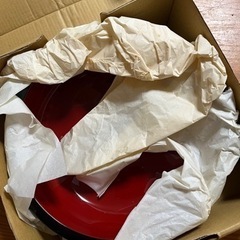 山中塗内朱盛り鉢　未使用品の画像