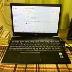 HP ゲーミングノートPC pavilion gaming laptop 15-cx0xxx モニター&HDMIケーブル付