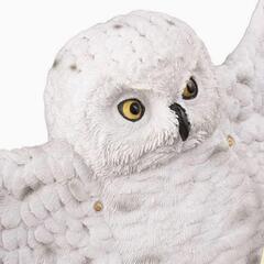 ★新品★ セトクラフト 壁掛け 時計 フクロウ シロフクロウ ヘドウィグ風 動物の画像