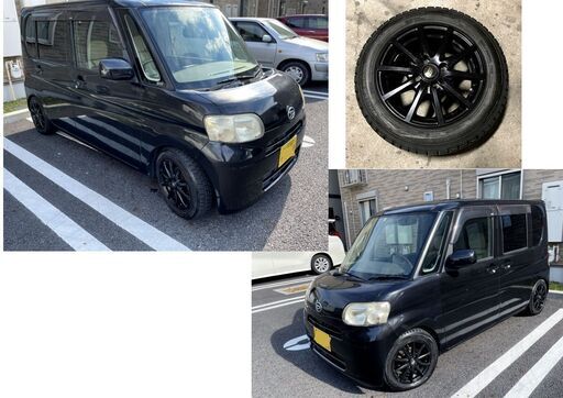 中古 アルミホイール STRANGERR R14 5.5J +38 100 ダンロップ スタッドレスセット165/65 14インチ　タント　軽自動車