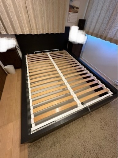 【値下げしました】IKEA 収納付きダブルベッド ※追記有 IKEA イケア 収納付きダブルベッド (motomo) 小竹向原のベッド《ダブル