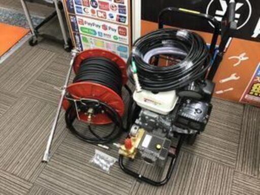 【エコツール笠寺店】ASADA/アサダ エンジン式高圧洗浄機+高圧ホースリール 12/80GA・IB70X105-B  IT7LYPYZ29J4【愛知県/名古屋市/笠寺/工具】