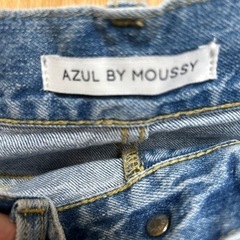 AZUL by moussy ハイウエスト ワイド デニム パンツw26アズールの画像