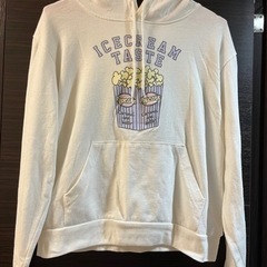 レディース　パーカー白F