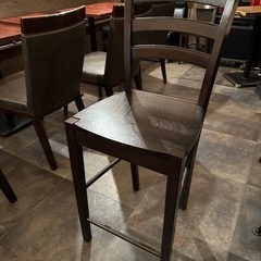 10/31引渡し締切本日！カウンターチェア 2脚まとめ売り！ 椅子 ハイチェア おしゃれ 欧風 茶 ブラウンの画像