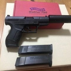 マルゼン ワルサーP99 固定スライドガスガン／予備マガジン・ホルスター付き！の画像