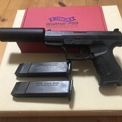 マルゼン ワルサーP99 固定スライドガスガン／予備マガジン・ホルスター付き！の画像