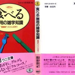 【雑学古本】「食べる【無用の雑学知識】(初版)」・・・醍醐味ってどんな味？魯山人流納豆茶漬けの食べ方とは？源氏も長田リハいわしのおかげで誕生？・・・の画像