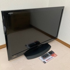 SHARP 32型液晶テレビ LC-32V5 LED AQUOS 初期化済み マルチリモコン 動作品◇2011年製/YMPJ105-03