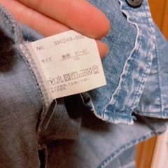 130cm デニム　シャツ　ワンピの画像