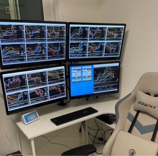 トレーディングパソコン 4画面 デイトレ FX BO 株