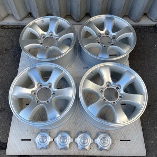 トヨタ 120系 プラド 純正 ホイール 17インチ 7.5J +30 pcd139.7 6H 中古 ハイエース等に