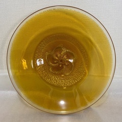 ガラス大皿　工芸品　金箔　27センチ　新品の画像