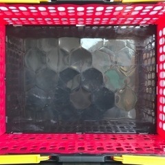 コメリ◇取手付折畳コンテナ◇折りたたみメッシュバスケット◇耐荷重4kg◇キャンプやアウトドアにも◇K922の画像