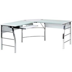 【無料】L字型ガラスパソコンデスク中古