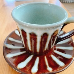 益子焼　コーヒーカップ&ソーサーの画像