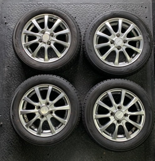 倉庫内整理　値下げ中　♪完全予約制♪軽自動車　スタッドレスタイヤ・ホイール　バリ山・イボ付き　155 65 R14  ホイール 14X4.5J +45