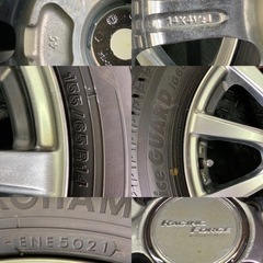 倉庫内整理　値下げ中　♪完全予約制♪軽自動車　スタッドレスタイヤ・ホイール　バリ山・イボ付き　155 65 R14  ホイール 14X4.5J +45の画像