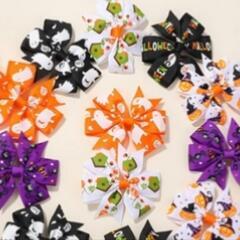 ①小さなお子さん用🎃ハロウィンコスプレクリップリボン🎀の画像