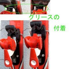 130cm スワロー ジュニアカービングスキー 2点セット レッド×ホワイト 赤白 サロモン t25　☆ PayPay(ペイペイ)決済可能 ☆ 札幌市 豊平区 平岸 平岸店の画像
