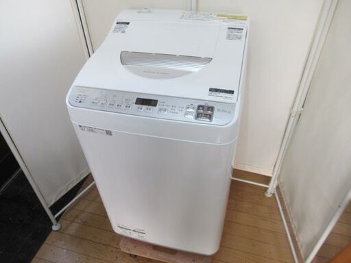 1ヶ月保証/洗濯機/洗濯乾燥機/乾燥機能付き/5.5キロ/5.5kg/穴なし槽/シャープ/SHARP/ES-TX5F/中古品/JKN6259/